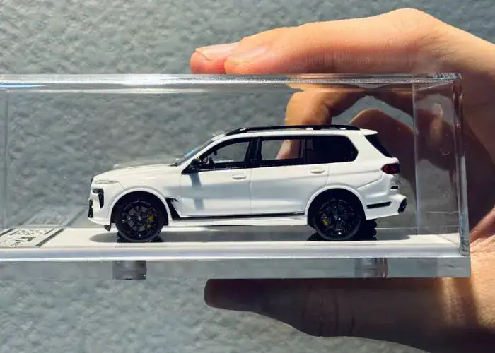 Delrin material automotive model demonstrating plastic machining capability