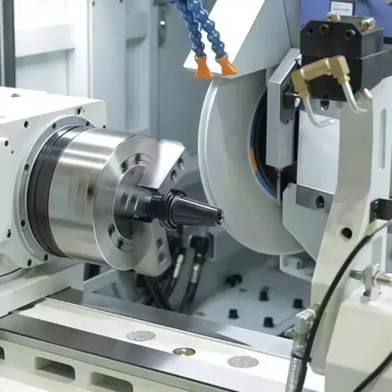 Precision grinding example illustrating machining conditions in feed rate vs cutting speed