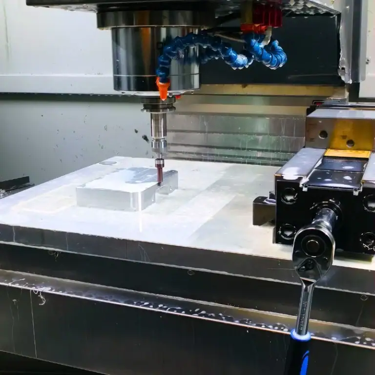 metal fabrication cnc machining process industrial milling machine cutting metal