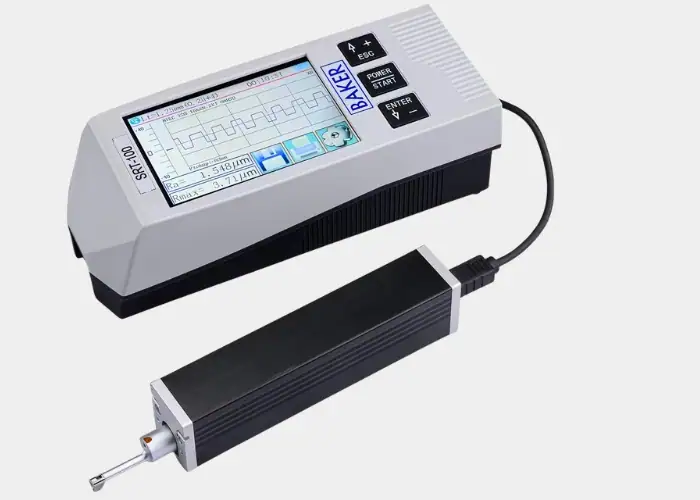 Portable surface roughness tester for measuring machined part finish