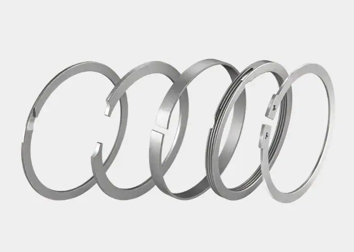 Retaining ring fastener for holding components