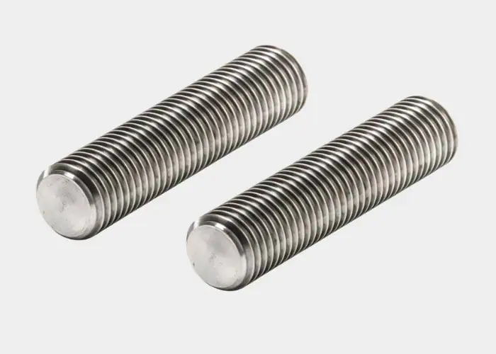 Metal stud fastener for dual-thread fastening