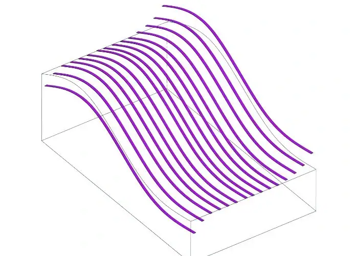 surface profile tolerance deviation illustration showing variation lines