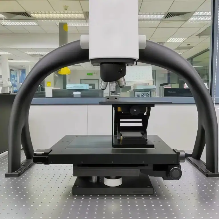 Surface roughness measurement on a machined metal part