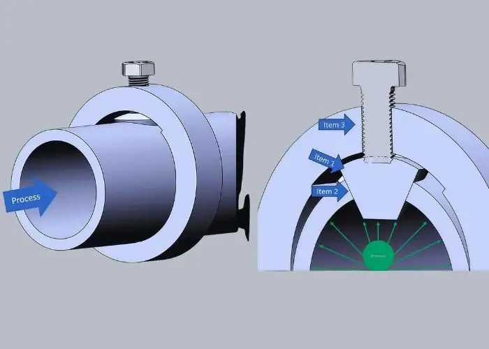 tapered hole conical geometry used for alignment and press-fit assemblies