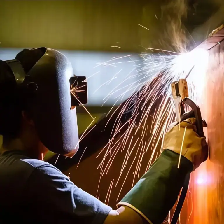 Welding machining of a low alloy steel plate structural part for the automotive manufacturing industry