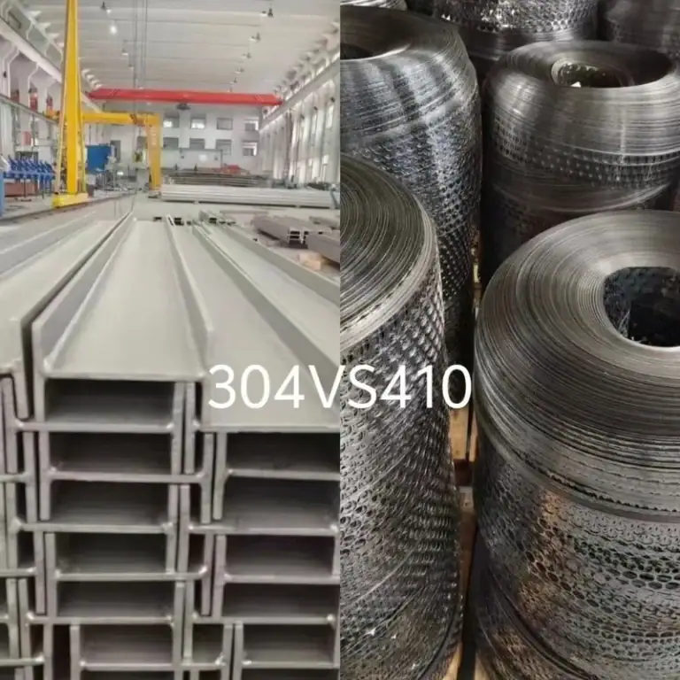 304 stainless steel channel stock vs 410 stainless steel perforated sheet coil