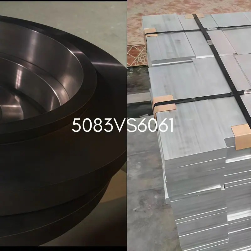 5083 aluminum machined flange part vs 6061-T6 aluminum plate raw material