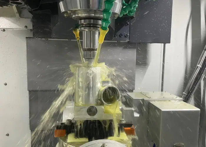 CNC turn-mill machined 6082 aluminum alloy part for automotive manufacturing industry applications