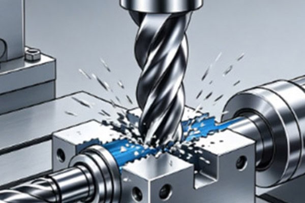 This is a schematic diagram illustrating the principle of drilling.