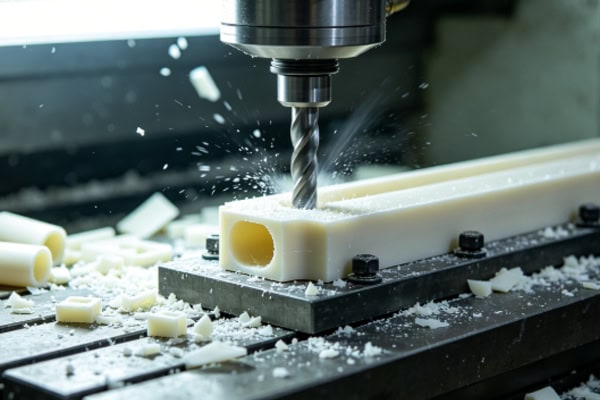 Plastic CNC machining scenario demonstration