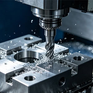 This is a photo of a CNC milling machine performing milling.