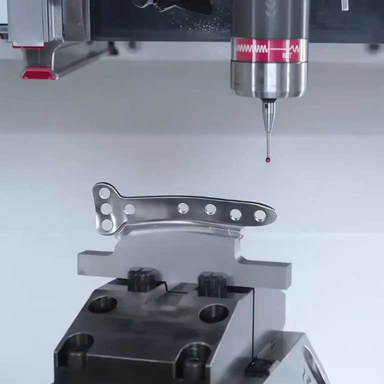 CNC machined 316L stainless steel medical bone plate part