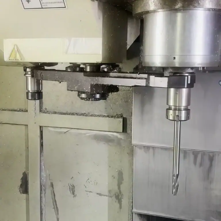 CNC machining center reaming with carbide machine reamer for high-precision hole finishing