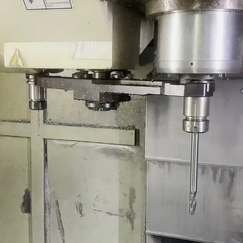 CNC machining center reaming with carbide machine reamer for high-precision hole finishing