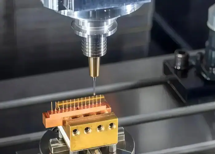 CNC milled H59 brass miniature electronic part