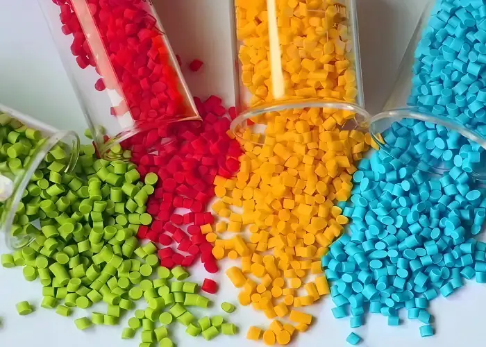 Colored TPE thermoplastic elastomer raw material display