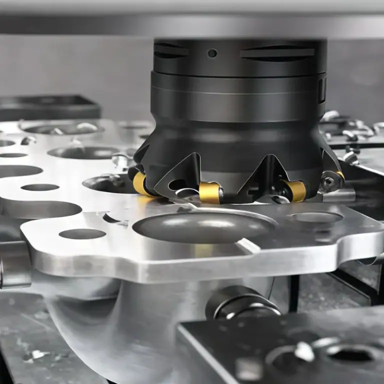 Face milling of a 7075 aluminum aerospace part