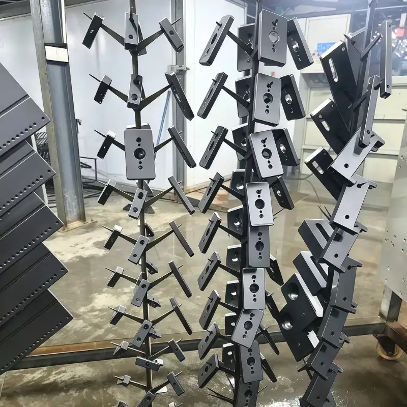 Finished Type 3 anodized 6061 aluminum part showing final hardcoat appearance