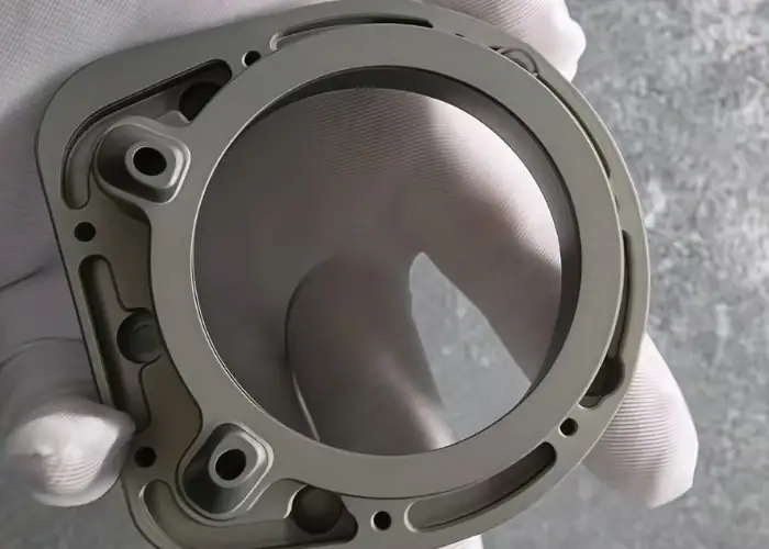 Hard coat finished medical machined part with precision aluminum structure
