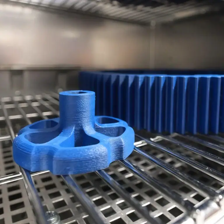 PET part during the plastic annealing process