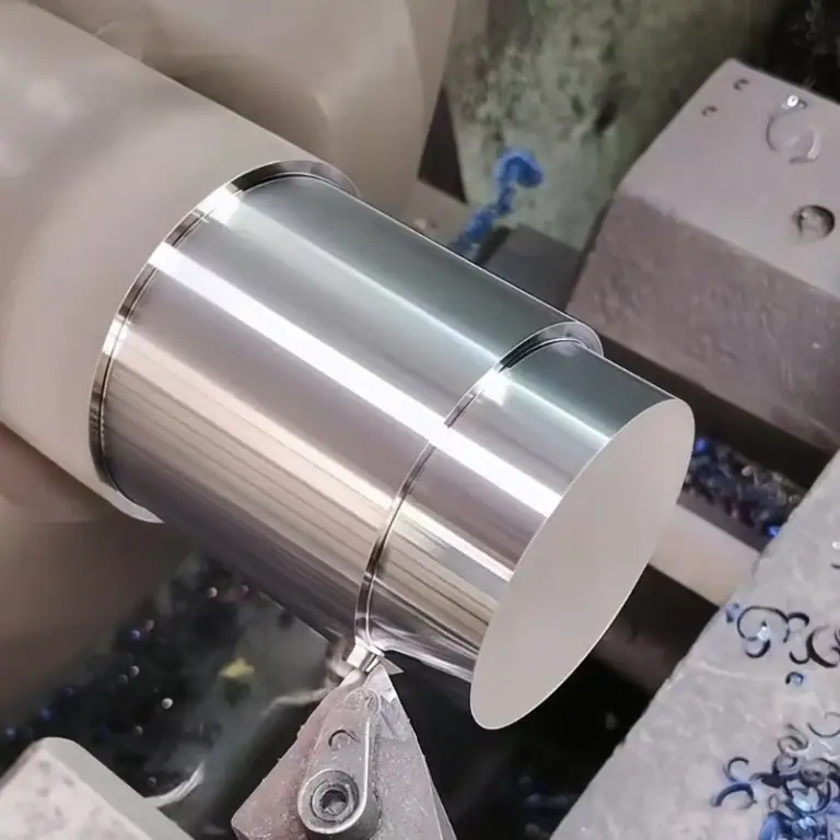 Rake angle machining process in CNC turning of a stepped metal shaft