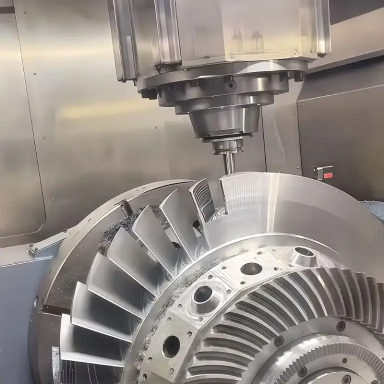 5-axis machined 7075 aluminum aerospace engine impeller for high-precision CNC manufacturing
