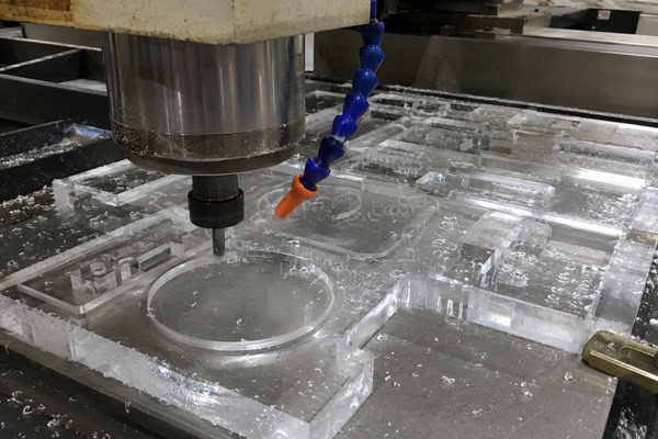 Acrylic CNC machining site