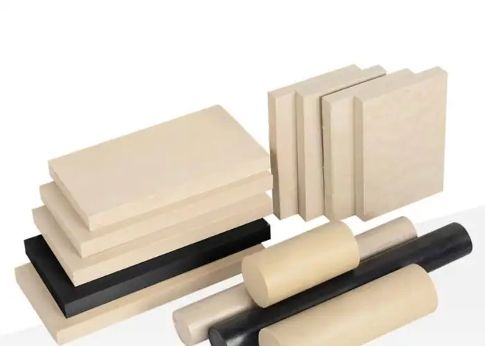 PEEK sheets and rods used as high-performance plastic materials for CNC machining industrial components