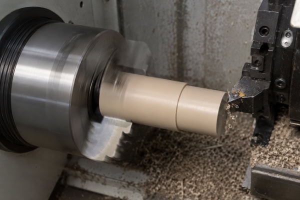 CNC machine tool machining of PEEK bars