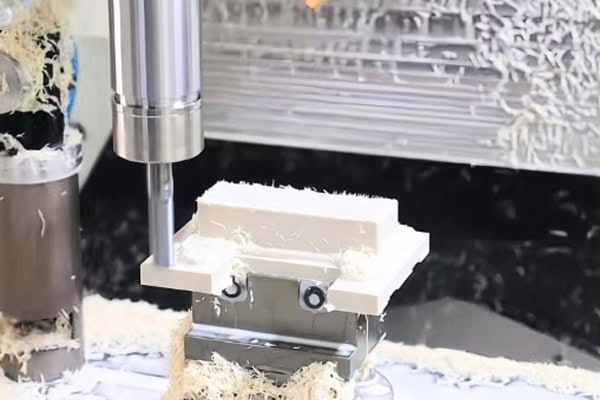 CNC machining of white engineering plastic parts