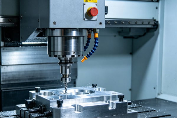 This is an image of a machine tool spindle performing milling machining.