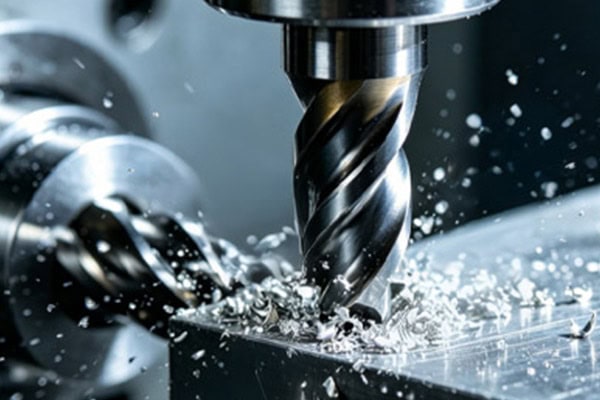 Images of milling operations performed by a milling machine.
