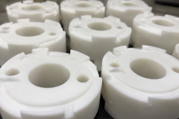 POM plastic material CNC machined finished product