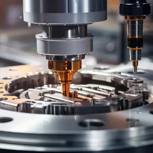 Precision machining scene in factory machine tools