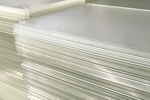 Transparent plastic sheet for CNC machining