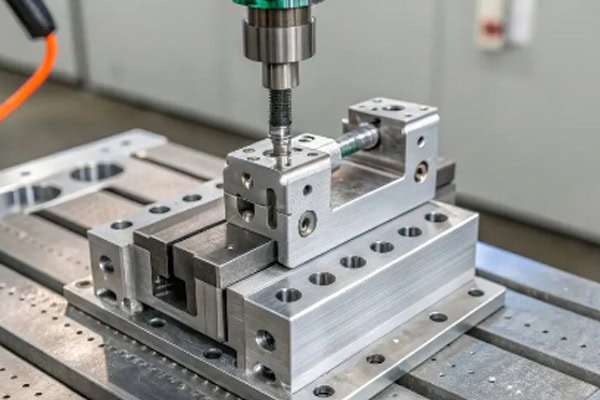 Precision Machining Tools in a Metal Fabrication Workshop