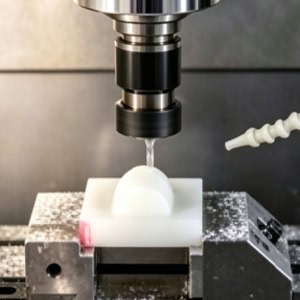 CNC machining of plastic hemispherical parts