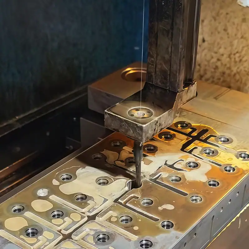 Aerospace steel component wire EDM machining process