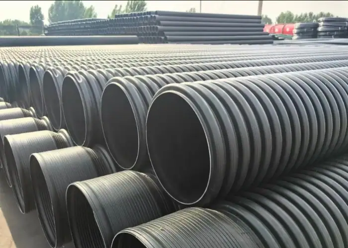 HDPE Extruded Double-Wall Corrugated Pipe for Drainage and Sewage Pipelines