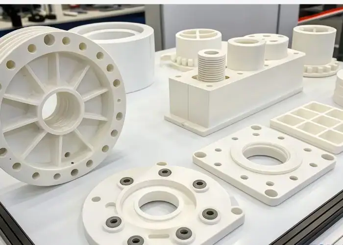 POM round housing assembly for precision CNC machined plastic components and functional applications