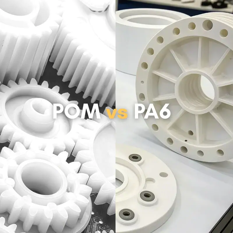 POM vs PA6 raw materials for engineering plastic comparison and CNC machining material selection