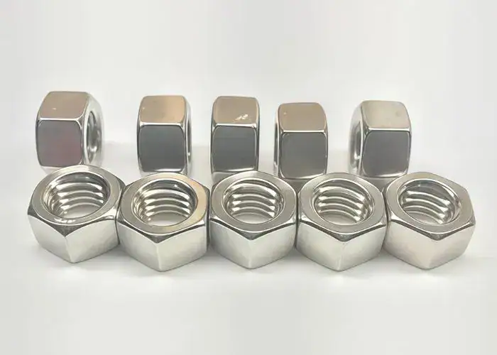 18-8 stainless steel nuts display showing corrosion-resistant fasteners for hardware and industrial use