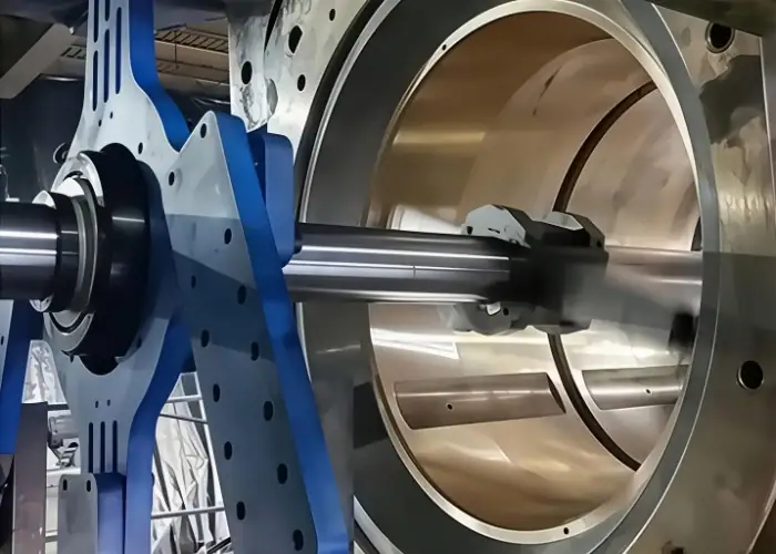 Large diameter boring process used to machine accurate internal bores for industrial components