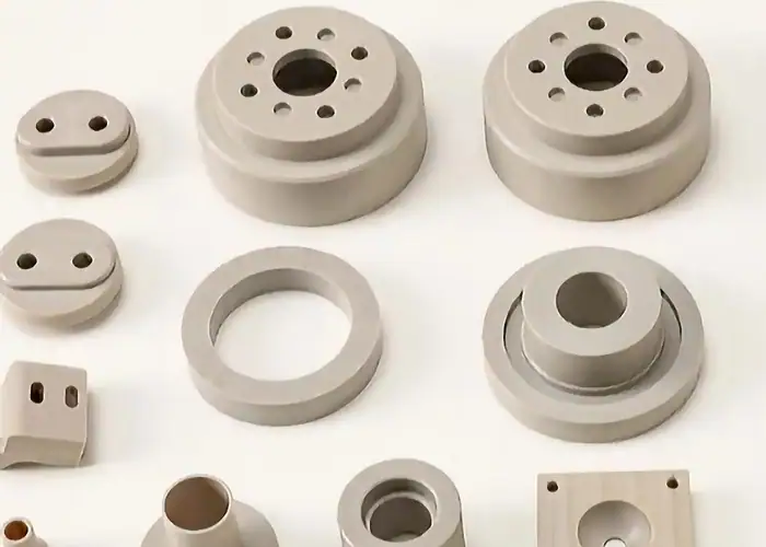 Custom PEEK components used for precision CNC plastic machining and high-performance engineering applications