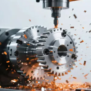 CNC machine tool machining of metal gears