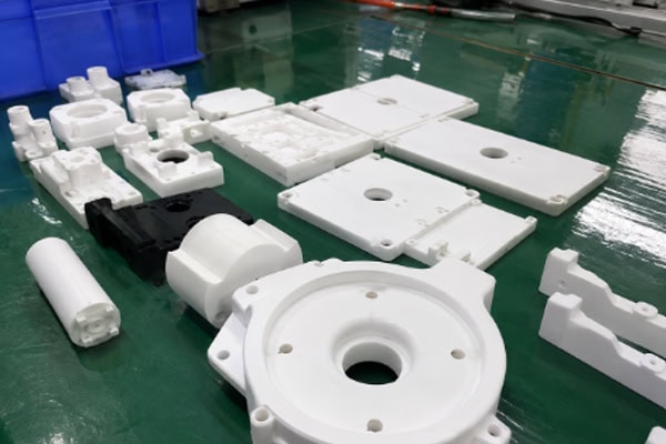 Cleaning CNC white plastic parts