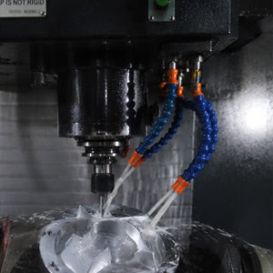 Precision milling images from CNC machining centers.