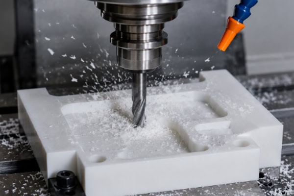 Milling plastic in a CNC machine