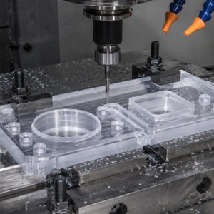 Numerical control machining of polycarbonate PC